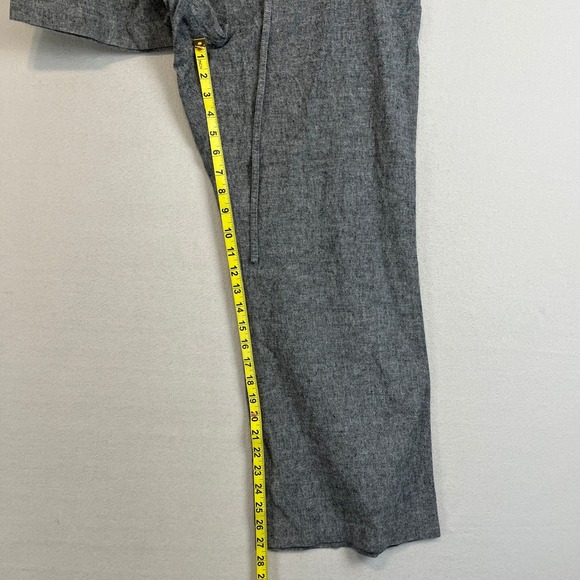 Reitmans Petites‎ Gray Linen Blend Wide Leg Drawstring Pants Size 16P - Picture 8 of 9